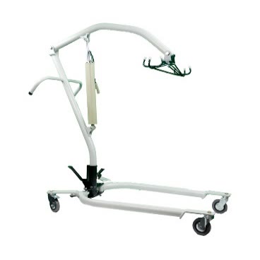 Grúa levanta-pacientes con ruedas.