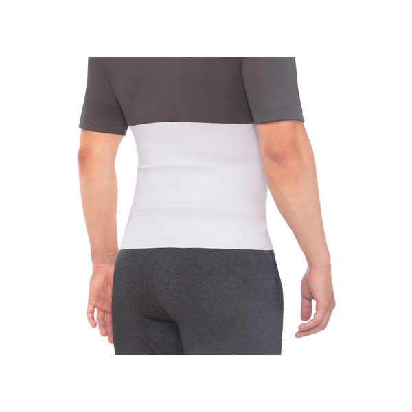 Faja lumbar ballenada colocada en la cintura.